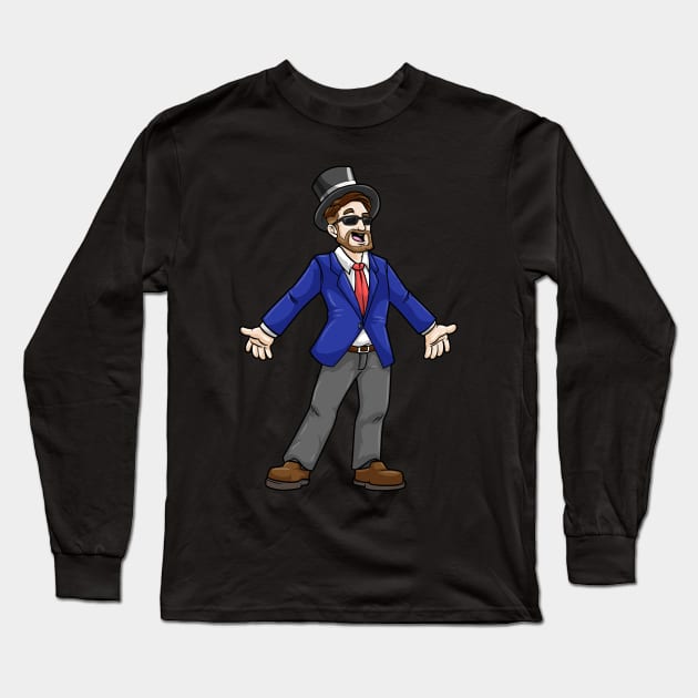 Cool groom with jacket - bachelor party Long Sleeve T-Shirt by Markus Schnabel